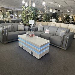 Brand New Gray Sofa And Loveseat 