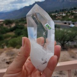 Double Terminated Quartz Crystal Natural 5" Clear 350 Grams Mineral Specimen