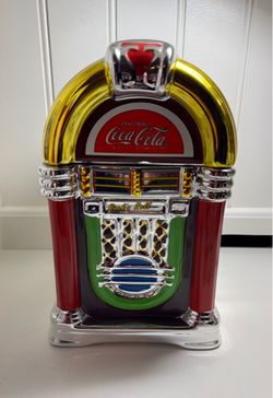 Vintage Gibson Coca-Cola "Coke & A Song" Ceramic Jukebox Cookie Jar 11.25” Rock N Roll Retro