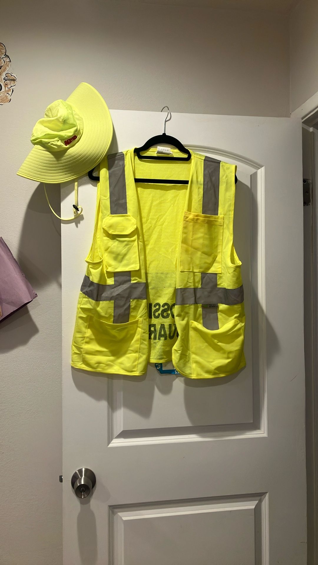 Crossing Guard Vest Hat And Sign