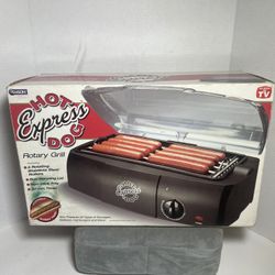 Emson Hot Dog Express 600-Watt Roller Rotary Grill HD-99 – Stainless Steel – New Open Box m