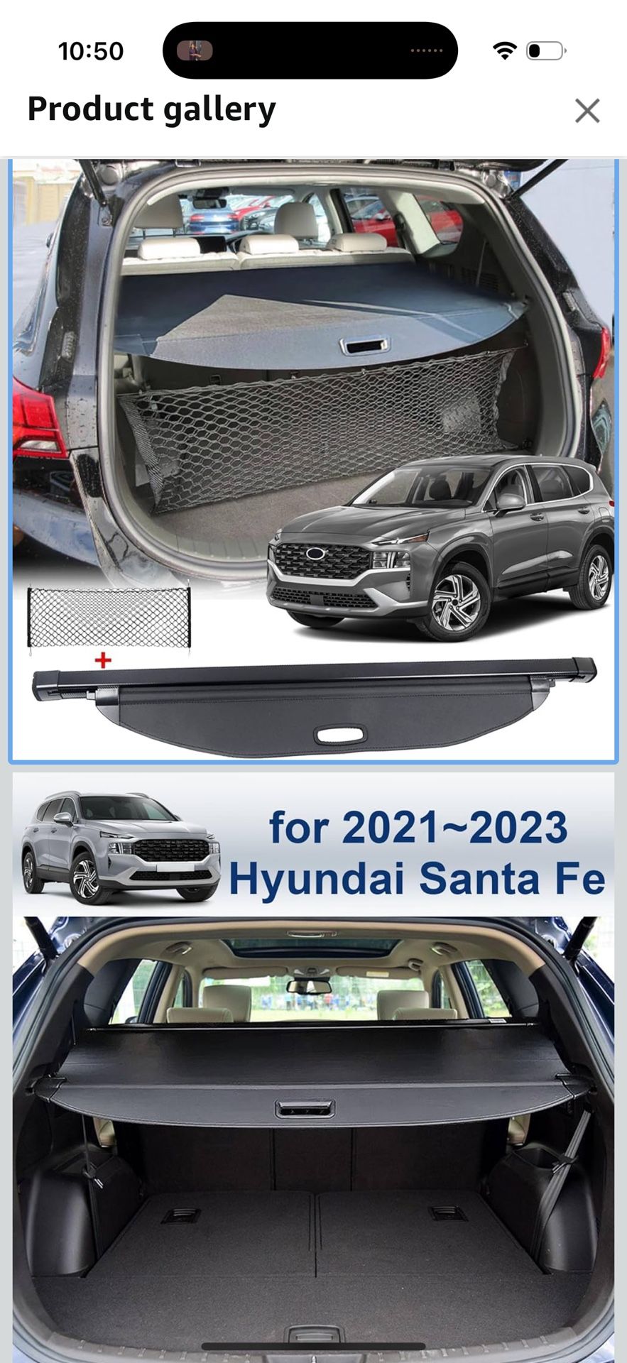 Cargo Cover for Hyundai Santa Fe 2021 2022 2023