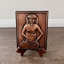 Copper Tone Wall Art with Drummer Design