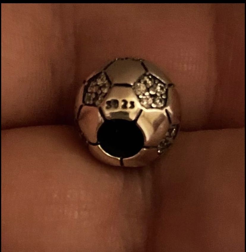 Soccer Ball Silver Charm S925