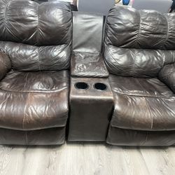 Real Leather Sofa And Live Seat 
