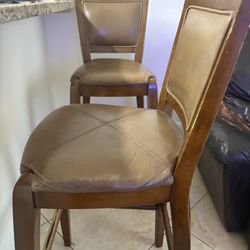 2 Wood Stools 
