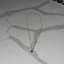 19” Woman’s Chain W/ Evil Eye Pendant 