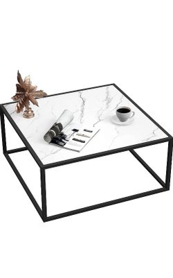 White Marble Coffee Table (In Box)