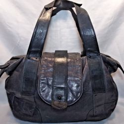 West/Feren Soft Leather Bag Purse Large Grey 