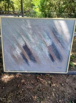 DECORATIVE WALL ART ON CANVAS WITH WOOD FRAME 4FT × 5FT $40 FINAL PRICE READ DESCRIPTION
