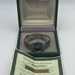 1964 Rolex Oyster Perpetual 34mm  Factory Black dial 1007 jubilee bracelet box papers