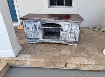 White rustic tv stand OBO