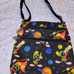 Loungefly Looney Toons Marvin The Martian Space Crossbody Bag 