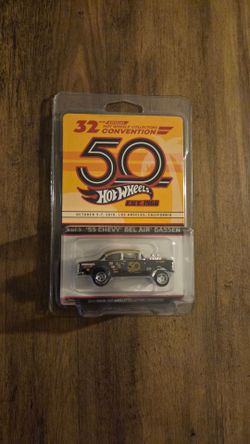 2018 HOT WHEELS 32ND ANNUAL COLLECTORS CONVENTION '55 BLACK CHEVY BEL AIR GASSER