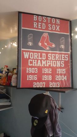Framed Red Sox poster