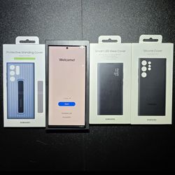 Unlocked SAMSUNG Galaxy S22 Ultra 5G Smartphone Clean IMEI Phantom Black