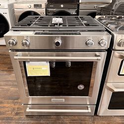 Slide In 30” KitchenAid Gas Range Stove