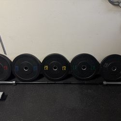 Barbell & Rubber plates