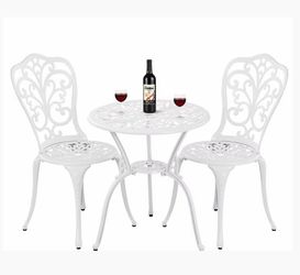 Set de sillas con mesa para patio de aluminio