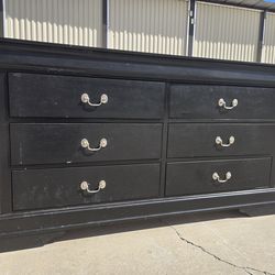 Black 6 Drawer Dresser