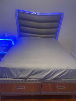 4pc Mirrored LED storage bedroom set for Sale NEED GONE BY JUNE 1st