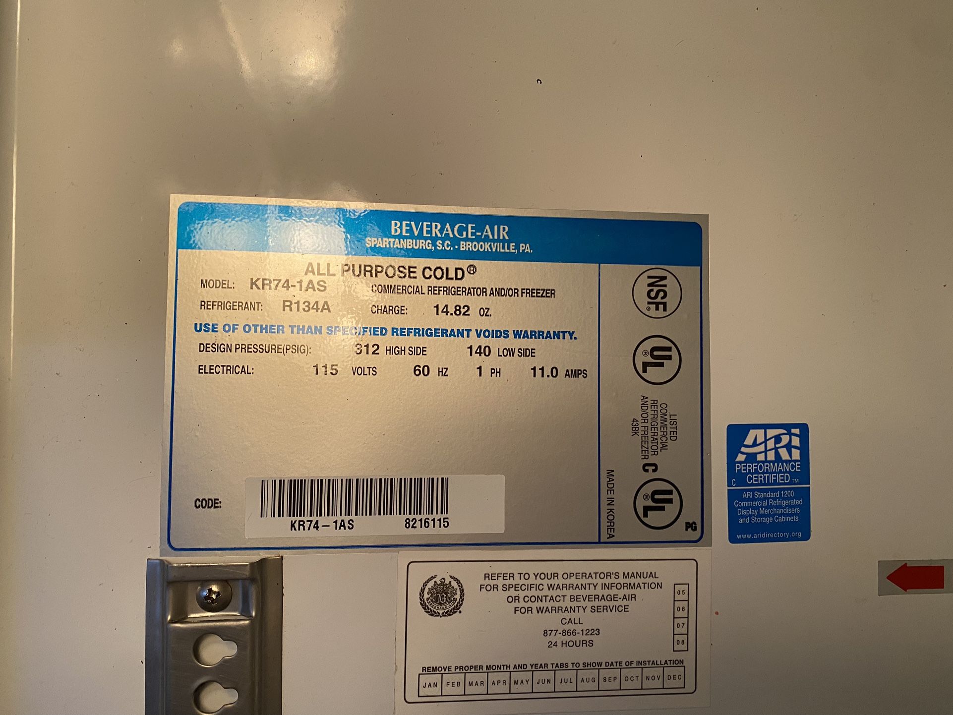 Beverage Air 3 Door Commercial Fridge KR741AS for Sale in Las Vegas