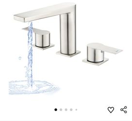 7374: New 2 Handle Deck Mount Tub Faucet, Roman Bathtub Faucet Set, 3 Hole Widespread Bathtub Faucet High Flow, Brushed Nickel