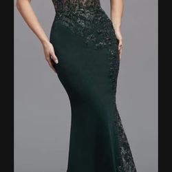Form-fitting Dark Green Size 10 Dress