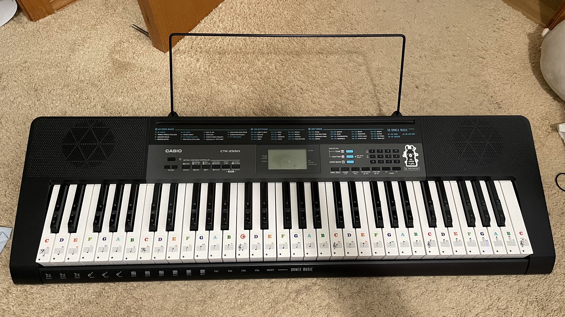 Casio keyboard piano