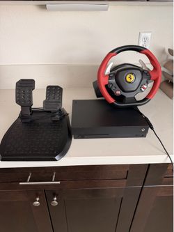 Xbox one x with Steering wheel
