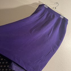100% Silk Purple Skirt 
