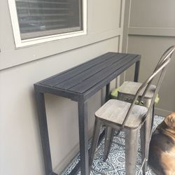 Industrial Style Patio Table + Chairs