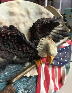 3D plate with Eagle and Flag