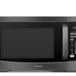 TOSHIBA EM131A5C-BS Countertop Microwave Ovens 1.2 Cu Ft, 12.4" Removable Turntable Smart Humidity Sensor 12 Auto Menus Mute Function ECO Mode Easy Cl