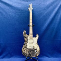 Slick S157 6 String Electric Guitar Natural Wood 11051109