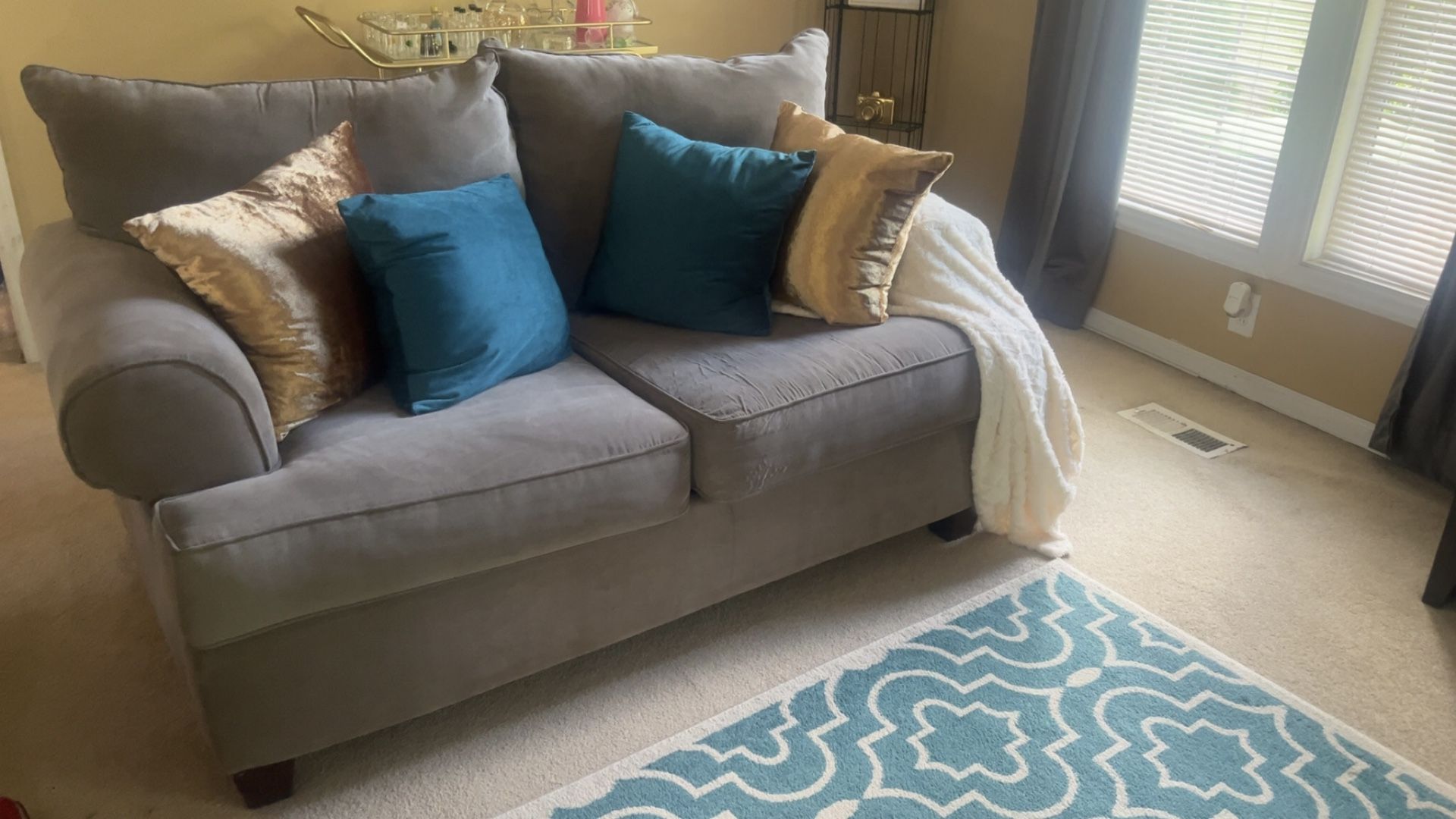 Grey Love Seat