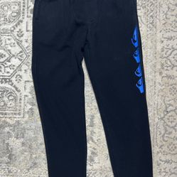 Quicksilver Elastic Waist Fleece Sweatpants Kids Size L Blue 
