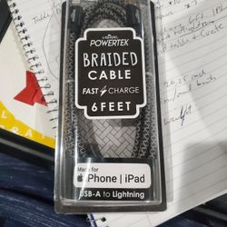 New Braided Iphone/ IPad Fast Charger 6ft