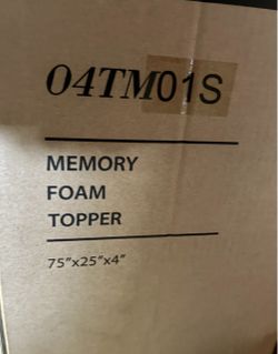 Memory form topper 75x25x4