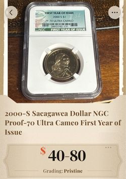 2000-S Sacagawea Dollar NGC PF70 Ultra Cameo