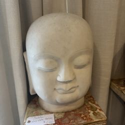 Large Buddha Head  Solid Marble 