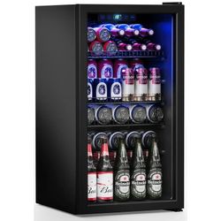 Antarctic Star Beverage Refrigerator Cooler - 125 Can Mini Fridge Soda Beer