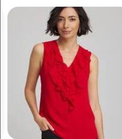 Brand New - Vibrant red sleeveless blouse
