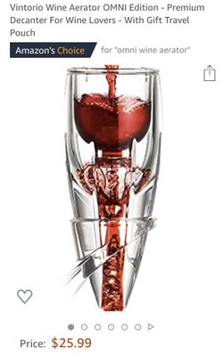 Vintorio Wine Aerator OMNI Edition - Premium Decanter For Wine Lovers - With Gift Travel Pouch