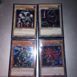Yu-Gi-Oh 1st Edition Mint Brillantes – Slifer, Dark Magician, Summoned Skull, Marauding Captain