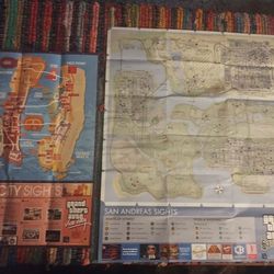 Trade Playstation 2 GTA San Andreas map poster Grand theft Auto vice city map poster collectibles