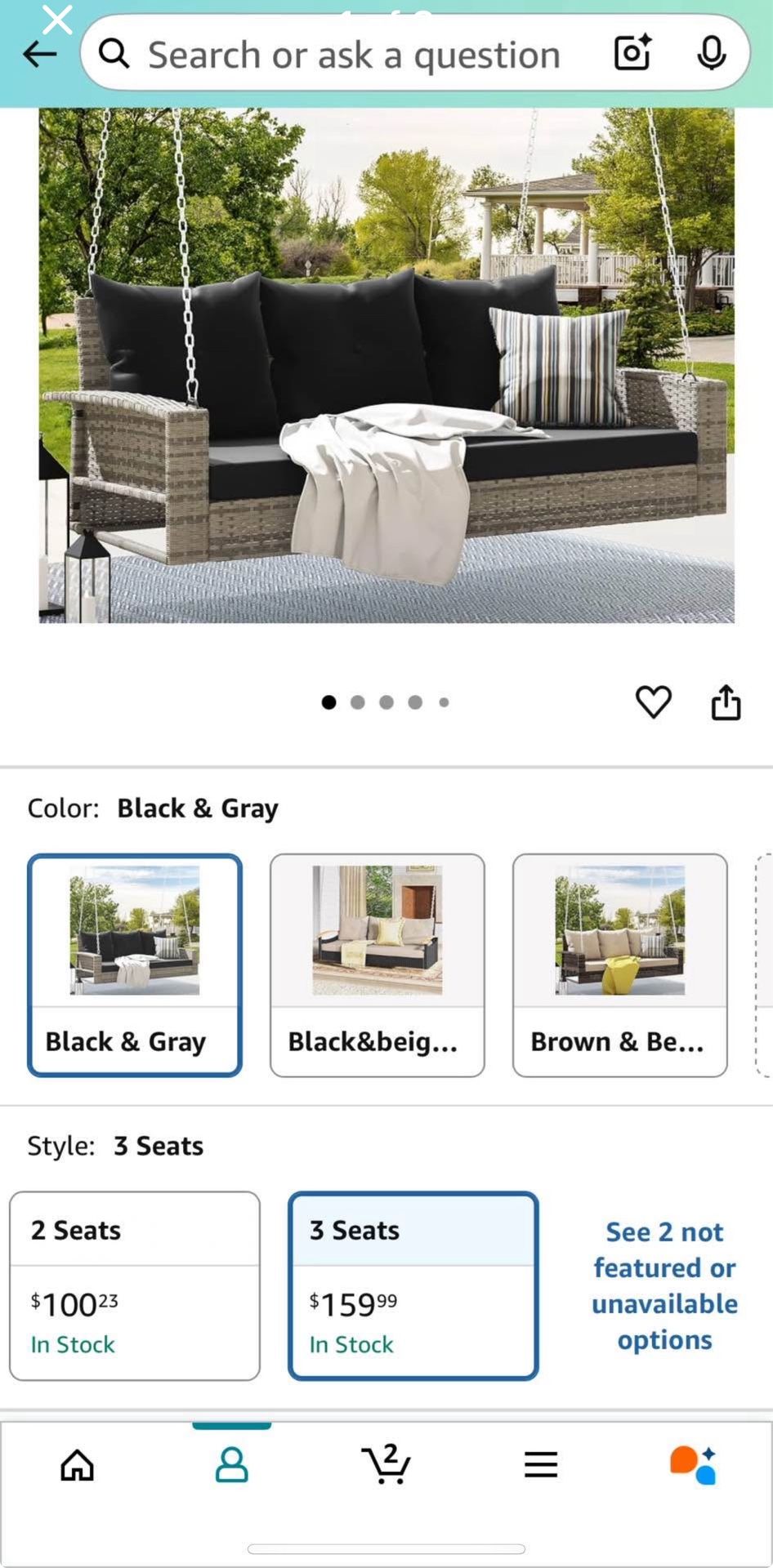 PATIO SWING BRAND NEW