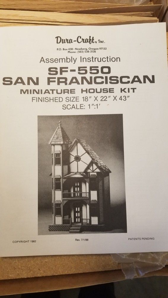 Dura-Craft San Franciscan Dollhouse Kit
