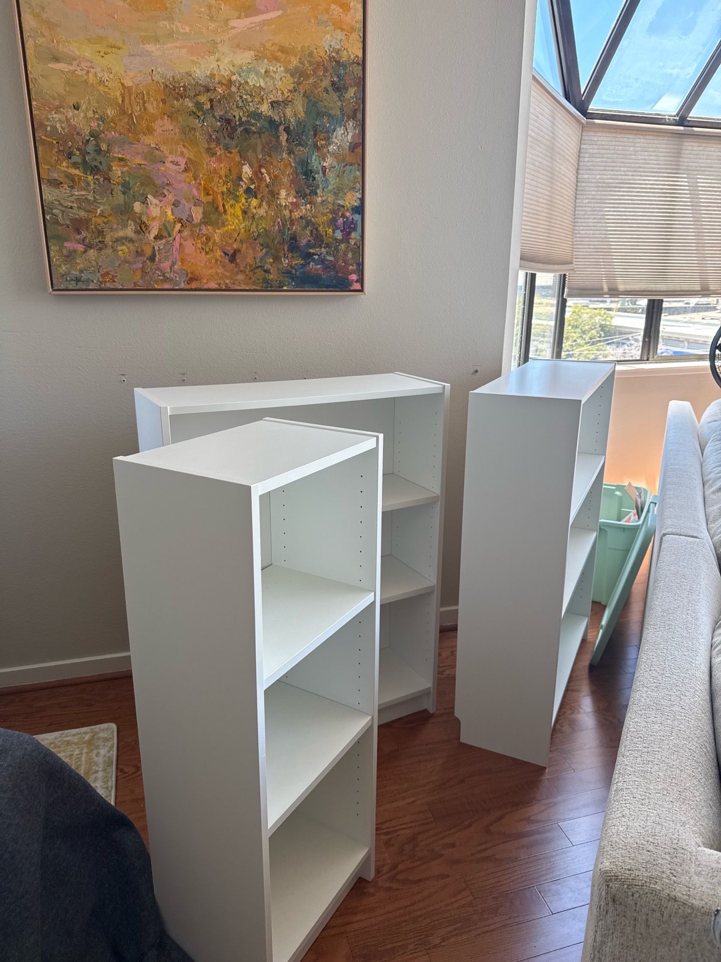 3 White IKEA BILLY Bookcases