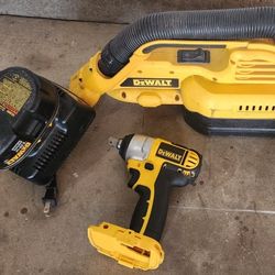 Dewalt Vacuum and Cordless 1/2 in. Impact Wrench